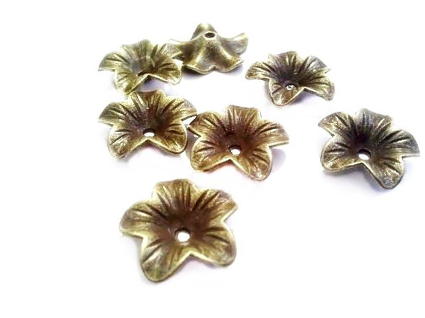 1b capac floare finisaj bronz 17mm (BZ0034 )