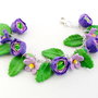 Bratara cu Ranunculus violet