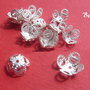 Capacel dantelat si argintat 9x5 mm