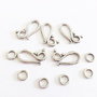 Inchizatoare tip hook & eye ,argintiu antichizat 20x12mm (ELGE 017)