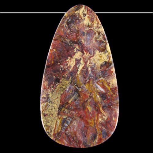 5594 - Pandantiv, pietersite, picatura, 53x29x6mm