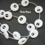 Donnut din portelan alb diam ext aprox 16 mm
