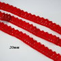 5627 - (95cm) Dantela bumbac, rosu, 20mm
