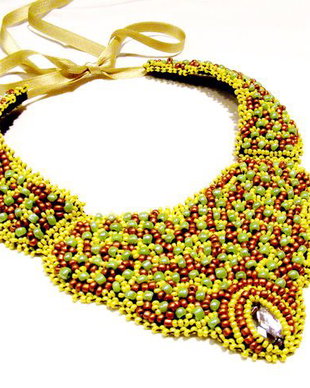 Colier " verde limon"