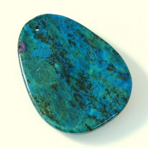 5653 - Pandantiv, chrysocolla de sinteza, 48x36x8mm