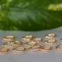 Zale inchise, Ag 925 placate cu Au 14K, 7mm (1)