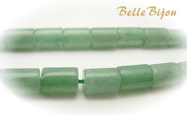 Aventurin verde tub aprox 6x9mm