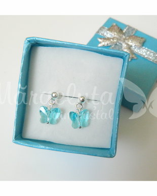 Cercei Swarovski -  Blue Butterfly