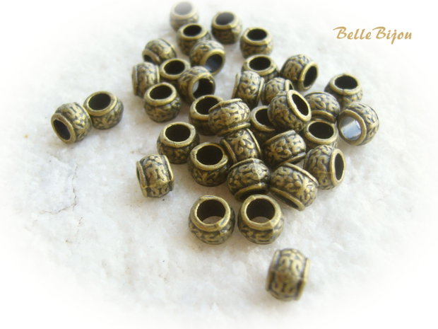 Margica tip Pandora finisaj bronz aprox 5x7 mm