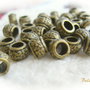 Margica tip Pandora finisaj bronz aprox 5x7 mm