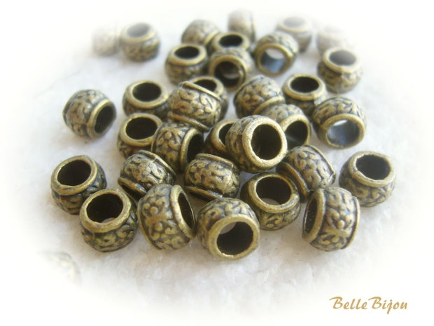 Margica tip Pandora finisaj bronz aprox 5x7 mm
