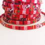 Snur plat ,bumbac model tribal 5x2mm  (50cm) (NIKG 08)