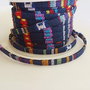 Snur plat ,bumbac model tribal 5x2mm  (50cm) (NIKG 09)