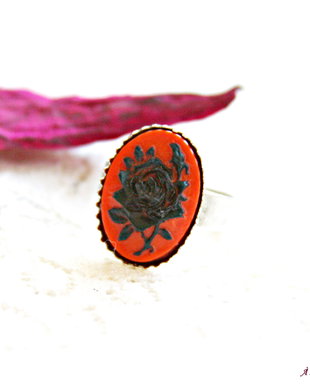 Inel Black rose