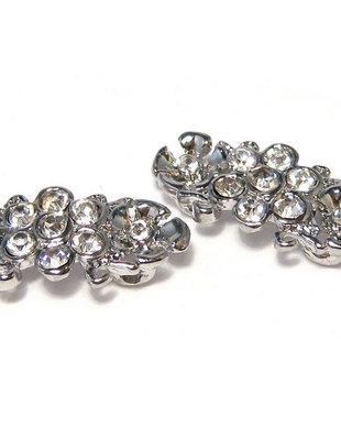 Distantiere cu strasuri, 2 siruri, 10x22 mm