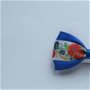 Mini papion cu flori de camp albastru