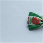 Mini papion cu flori de camp verde inchis