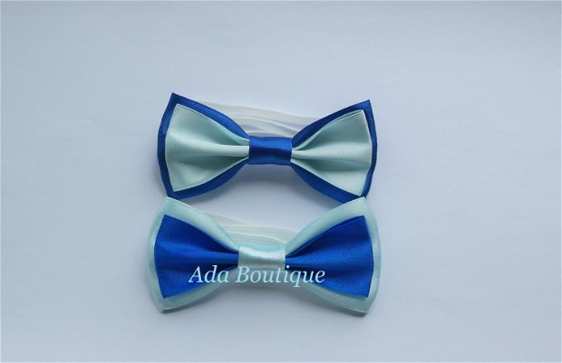 Mini papion elegant bleu/albastru