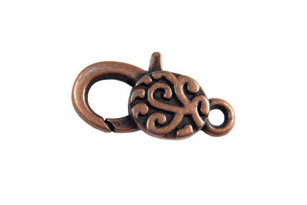 Inchizatoare lobster, cupru, 30x16 mm