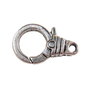 Inchizatoare lobster, argintiu antichizat, 18x11 mm