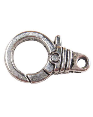 Inchizatoare lobster, argintiu antichizat, 18x11 mm