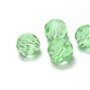 Cristale din sticla, rotunde, fatetate, 10 mm, verde deschis