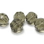 Cristale din sticla, rotunde, 10 mm, fatetate, gri maroniu