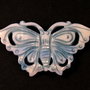 5719 - Pandantiv, sidef, fluture, bleu, 65x36mm