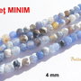 Agate faţetate bleu degrade aprox 4 mm