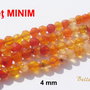 Agate portocaliu- corai faţetate aprox 4 mm