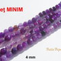 Agate faţetate mov închis aprox 4 mm
