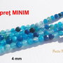 Agate faţetate albastru intens aprox 4 mm
