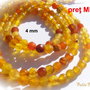 Agate faţetate galben portocaliu aprox 4 mm