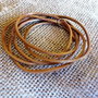 1m snur patrat piele, metalizat 2x2mm (NIKG 30)