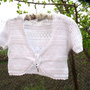 Bolero alb tricotat