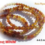 Agate in degrade de caramel de aprox 4-4.5 mm