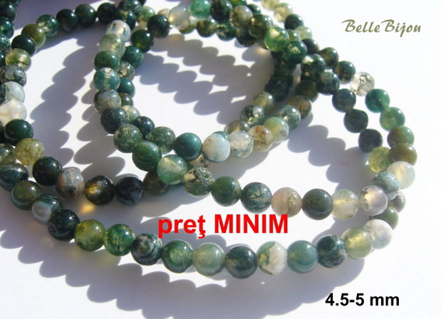 Agate moss aprox 4.5-5 mm