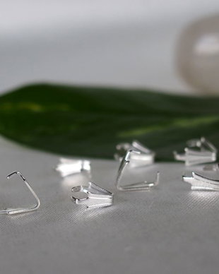 Agatatoare pandantiv argintata, 6.5x3mm (6)