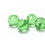 Cristale din sticla, rotunde, fatetate, 8 mm, verde deschis