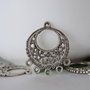 Chandelier-drop argintat antichizat 27mm (1per)
