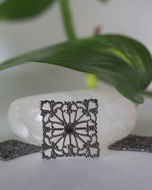 Link gunmetal-plated 16x16mm (1)