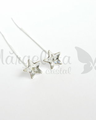 Cercei Swarovski -  Steluta cu lantisor