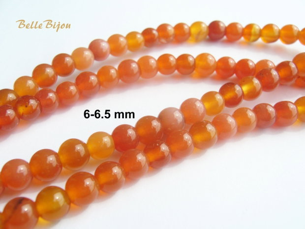 Agate portocalii aprox 6-6.5 mm