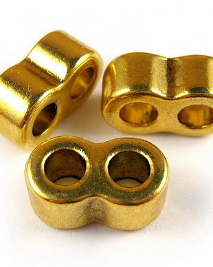 Distantier metalic, auriu, 16x7 mm