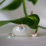 Drop argintat, Swarovski crystal AB, 6x6mm (1)
