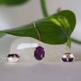 Drop, Swarovski crystal , amethyst, 8x6mm (1)