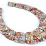 5789 - SET Pandantiv, 15 piese trapezoidale, sediment marin, jasp serpentin, pirita, rasini