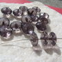 Rondele din acril imitatie cuart fumuriu aprox 7x12 mm