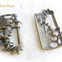 Link finisaj bronz  "NO WAY" aprox 3.5x23x40 mm