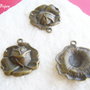 Pandantiv finisaj bronz trandafir aprox 24x27 mm